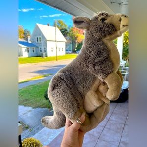 FAO Schwarz KANGAROO & BABY JOEY Large Plush Stuffed Animal